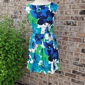 Eliza J Off-Shoulder Floral Fit n Flare Dress 8